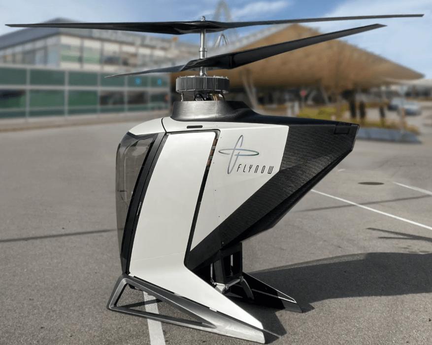Хайтек среди одноместных летающих такси.</p>
<p>eCopter от австрийского стартапа FlyNow Aviation eCopter на электрической трансмиссии